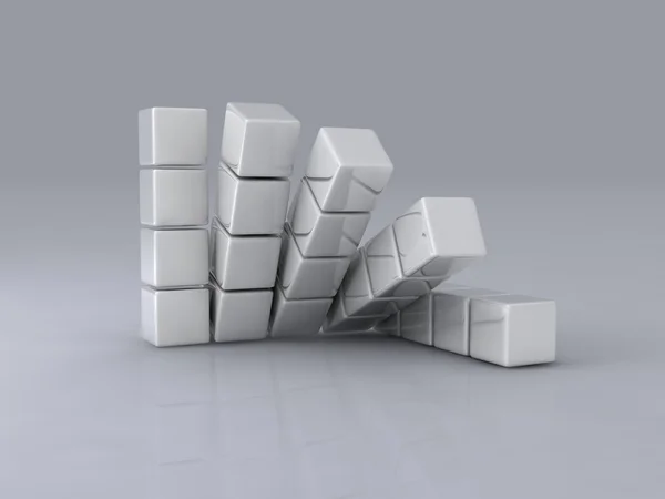 Cubes métalliques — Photo