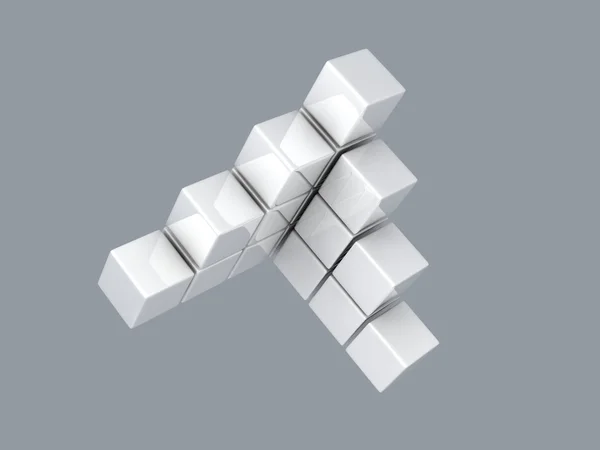 Witte kubussen — Stockfoto