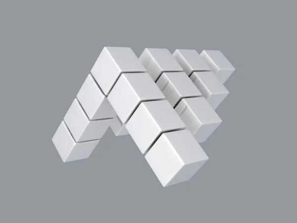 Белые кубы — стоковое фото
