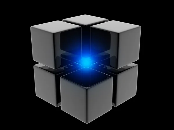 Metallic cubes — Stock Photo, Image