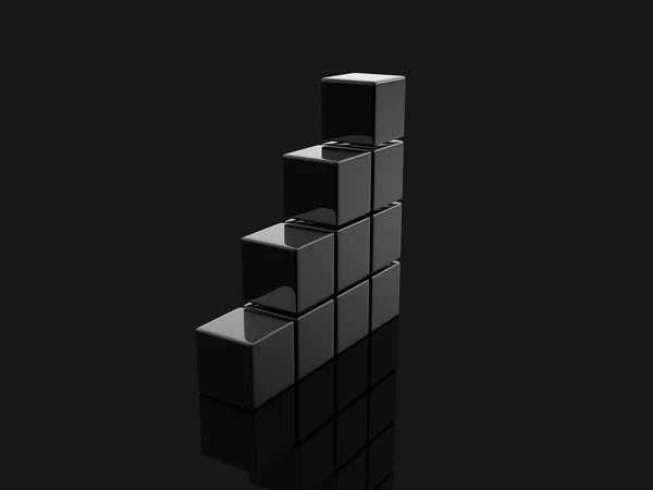 Чёрные кубики — стоковое фото