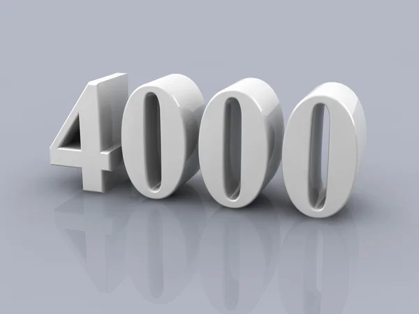 Zahl 4000 — Stockfoto