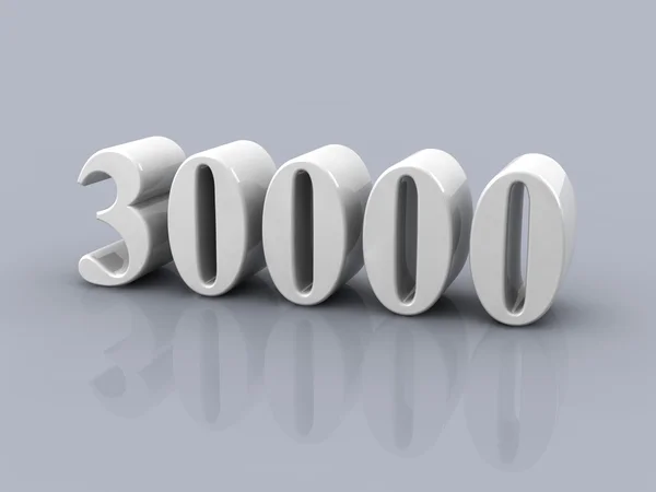 Número 30000 — Fotografia de Stock