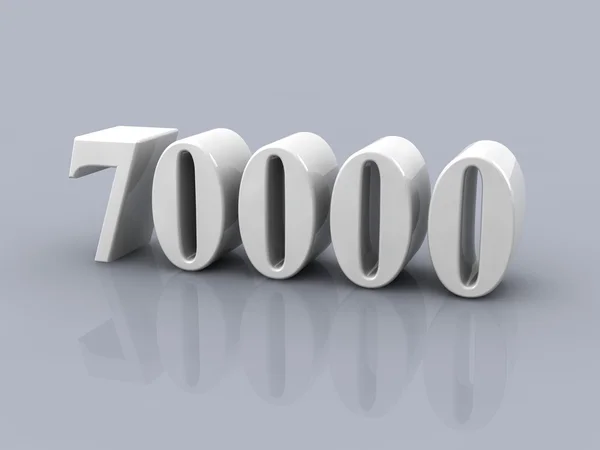 Zahl 70000 — Stockfoto