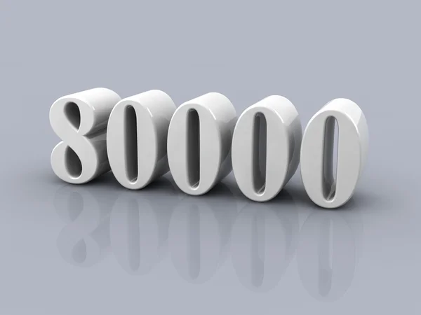 Número 80000 — Fotografia de Stock