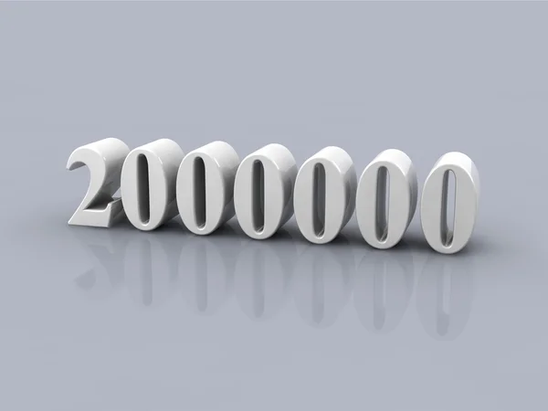 Zahl 2000000 — Stockfoto