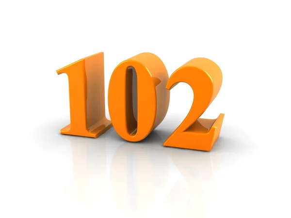 Número 102 — Fotografia de Stock