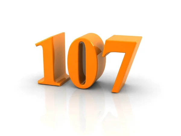 Numero 107 — Foto Stock