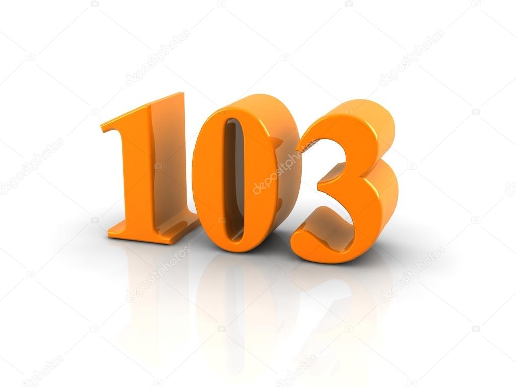 Number 103 Stock Photo by ©Elenven 67461789