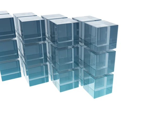 Glass cubes — Stock Photo, Image