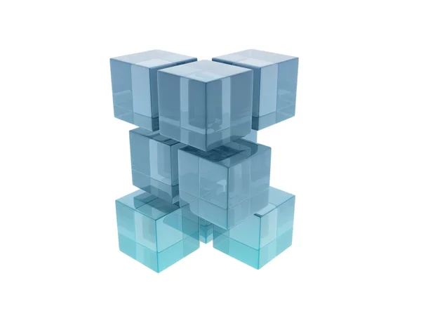 Glass cubes — Stock Photo, Image