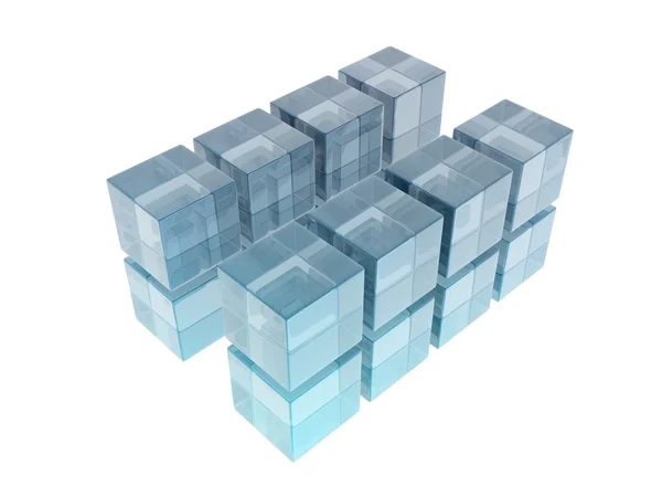 Glass cubes — Stock Photo, Image