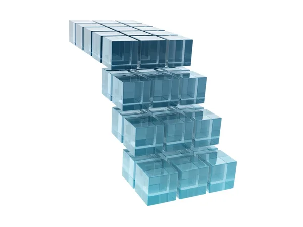 Стеклянные кубы — стоковое фото