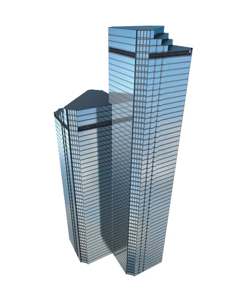 Twin skyscraper — Stock Photo, Image