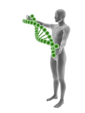 man and DNA clipart