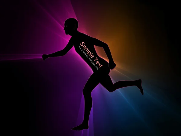 Běžící muž — Stock fotografie