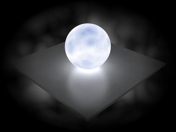 Light sphere on dark background. — Stock Photo, Image