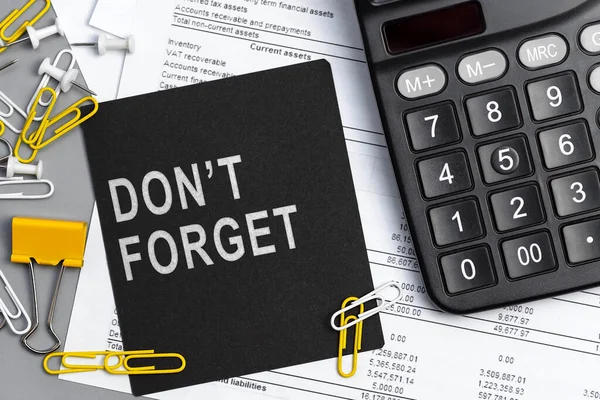 Dont Forget Concept Text Sticky Note Closeup Personal Agenda — Stock Photo, Image