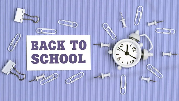 Back School Concept Text Business Card Closeup Personal Agenda — Stock Photo, Image