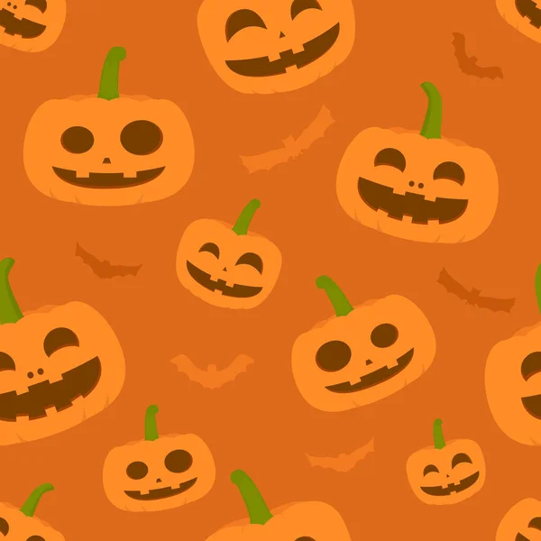 Хэллоуин Картина Тыква Изолированы Оранжевом Фоне Открытка Оберточная Бумага Хэллоуин — стоковый вектор