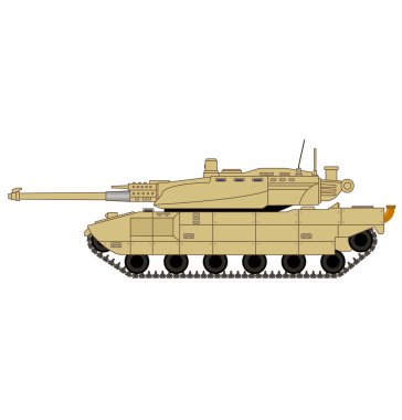 Amerikan savaş tankı. Abrams tankı. Ordu tankı. Vektör illüstrasyonu.