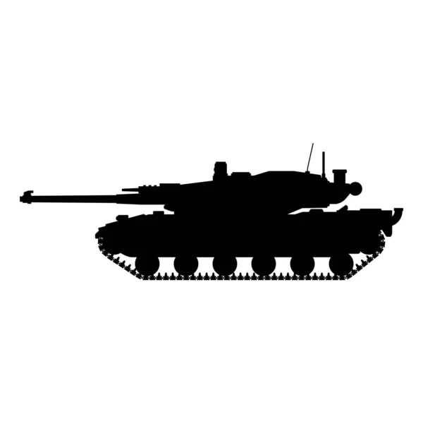 Amerikai Harci Tank Sziluett Amerikai Harckocsi Katonai Tank Abrams Tank — Stock Vector