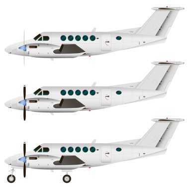 Uçak. Özel yolcu uçağı. Yüksek detaylı uçuş özel uçağı. Havayolu konsepti özel yolcu küçük uçak.