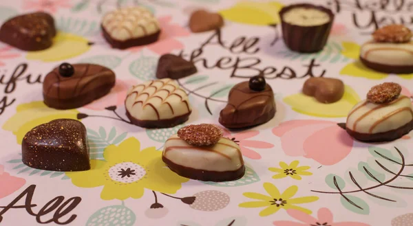 Mix of different biscuits, sweets. Holiday baking concept. Background of cookies assorted close-up.