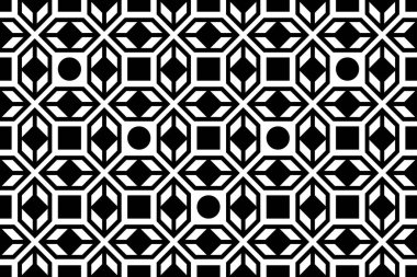 Kusursuz halı, halı geometrik monokrom deseni.