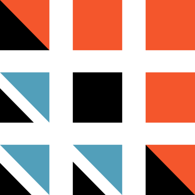 Soyut renkli kare geometrik modern dekorasyon. Geometrik mozaik düz desen tasarımı