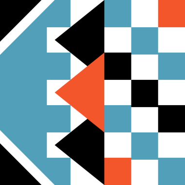 Soyut renkli kare geometrik modern dekorasyon. Geometrik mozaik düz desen tasarımı