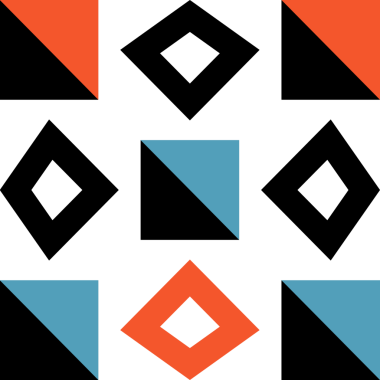 Soyut renkli kare geometrik modern dekorasyon. Geometrik mozaik düz desen tasarımı