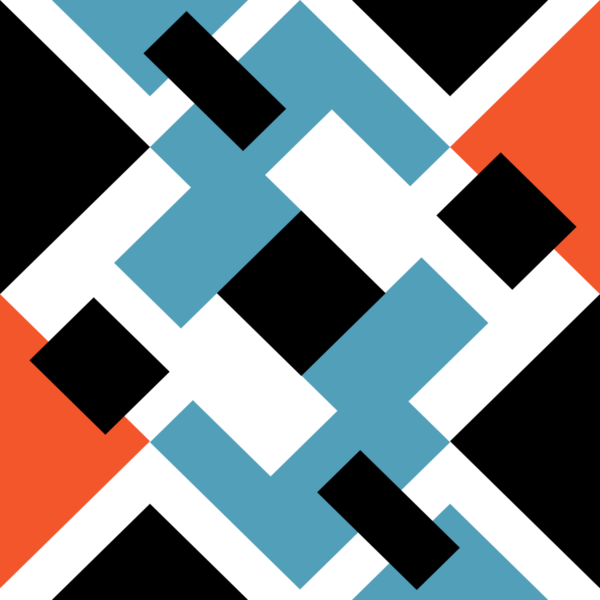 Soyut renkli kare geometrik modern dekorasyon. Geometrik mozaik düz desen tasarımı