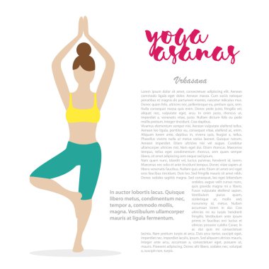 Yoga asana kızın yaptığı