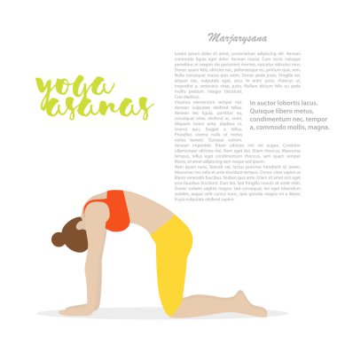 Yoga asana kızın yaptığı