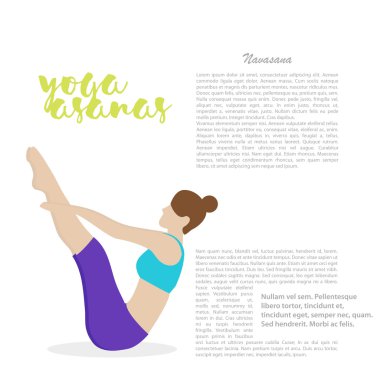 Yoga asana kızın yaptığı