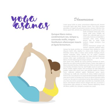 Yoga asana kızın yaptığı