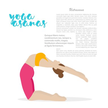 Yoga asana kızın yaptığı