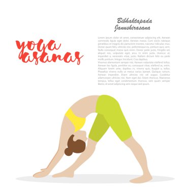 Yoga asana kızın yaptığı