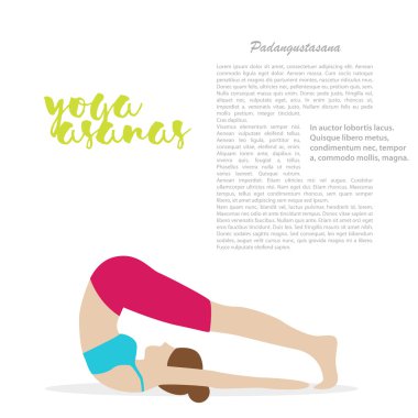 Yoga asana kızın yaptığı