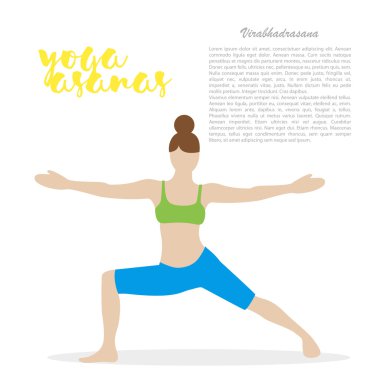 Yoga asana kızın yaptığı
