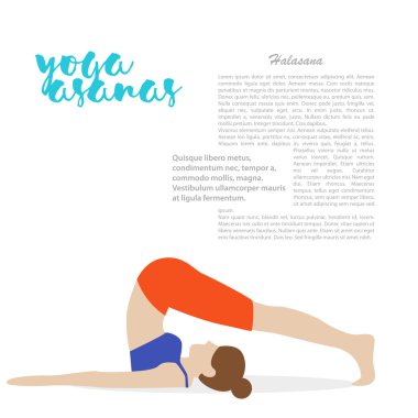Yoga asana kızın yaptığı