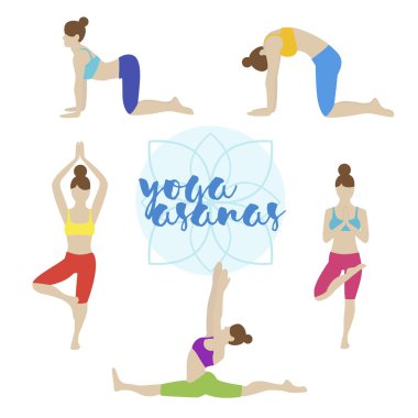 Yoga asana kızın yaptığı