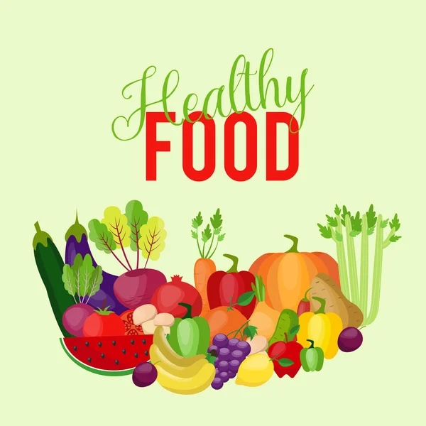 Healthy food background — Stock Vector