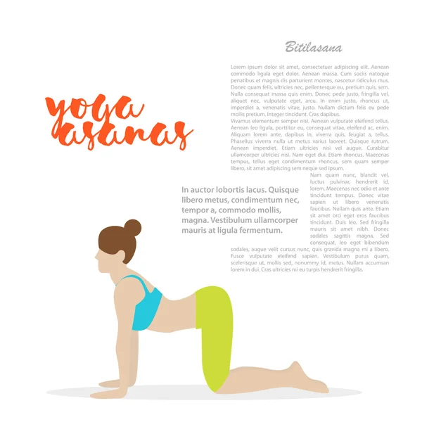 Chica hace yoga asana — Archivo Imágenes Vectoriales