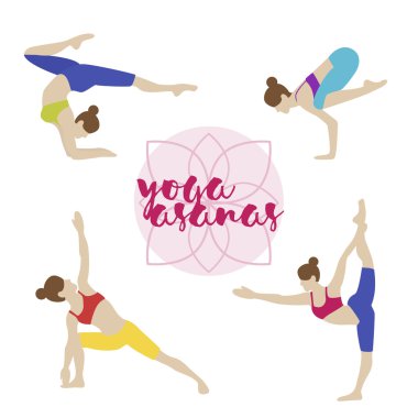 Yoga asana kızın yaptığı