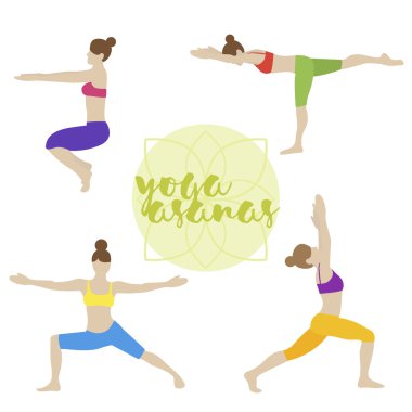 Yoga asana kızın yaptığı