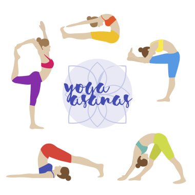 Yoga asana kızın yaptığı