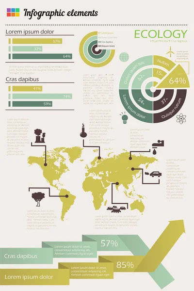 Ekologi infographics set — Stock vektor