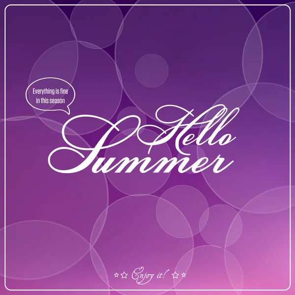 Hallo sommer design — Stockvektor